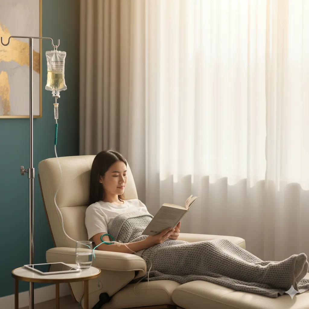 NAD+ IV therapy treatment for anti-aging at VitaMD Gangnam